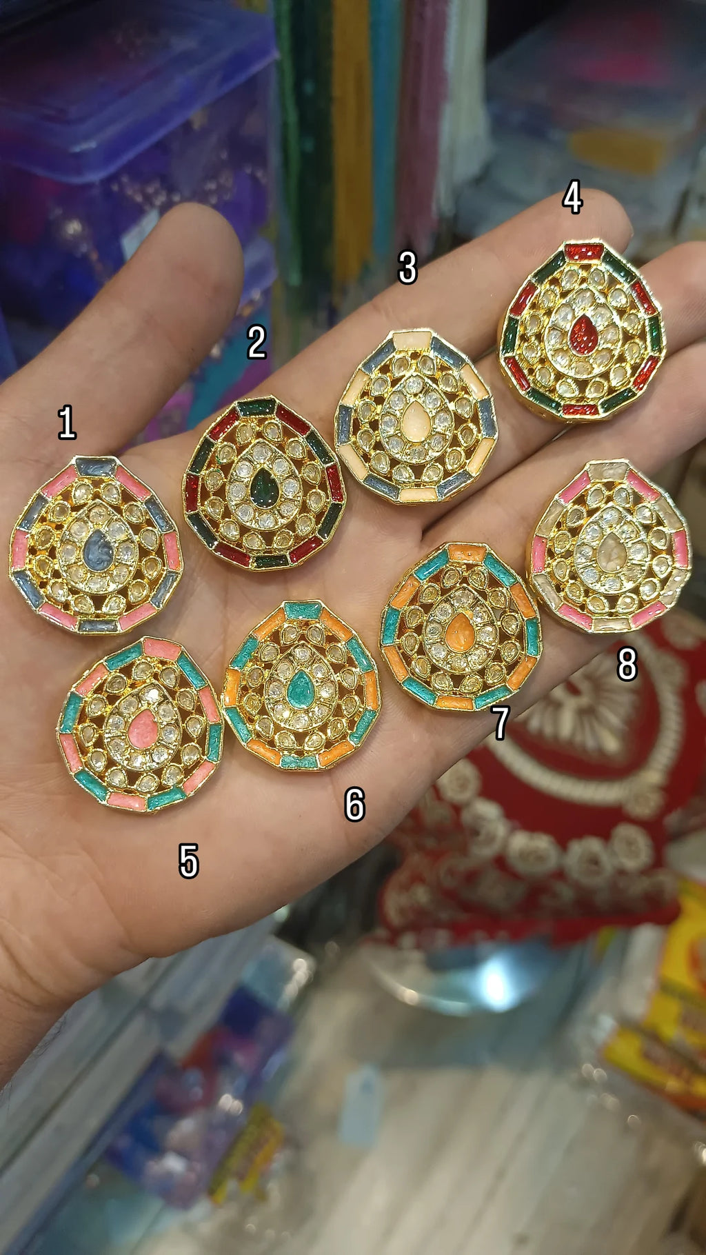 Premium polki Meena Tikde || 1 pcs - 3 pcs packing ||