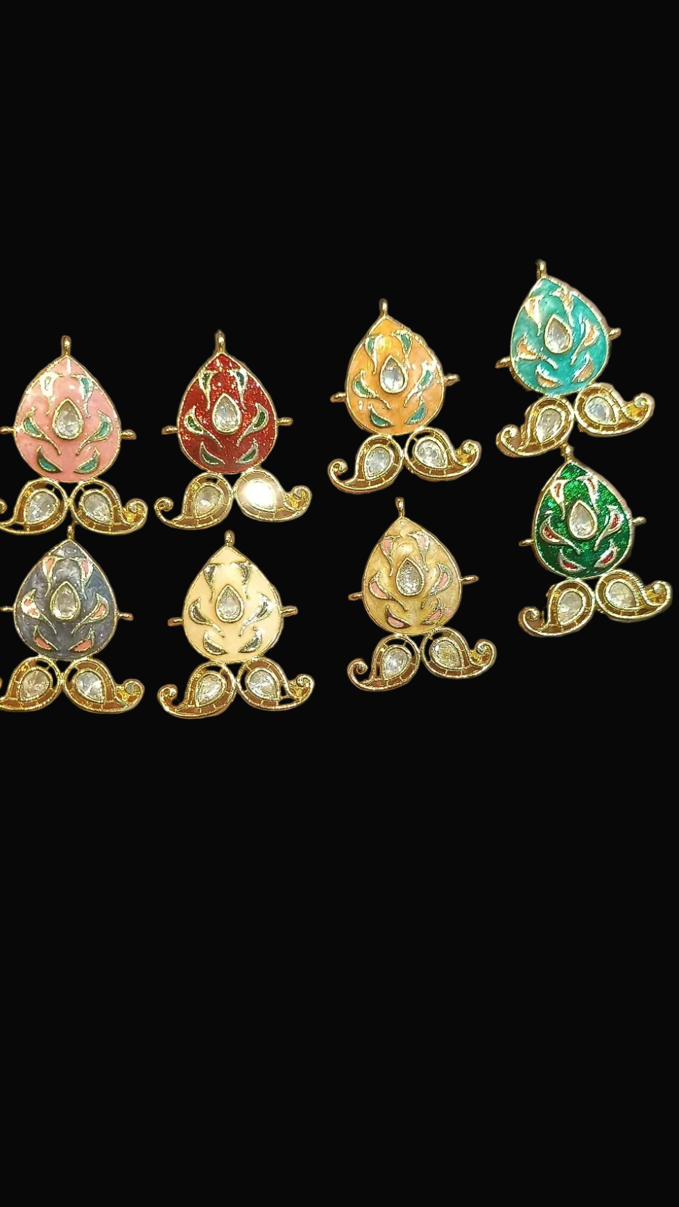 Premium polki Meena kundan || 1 pcs - 6 pcs packing ||