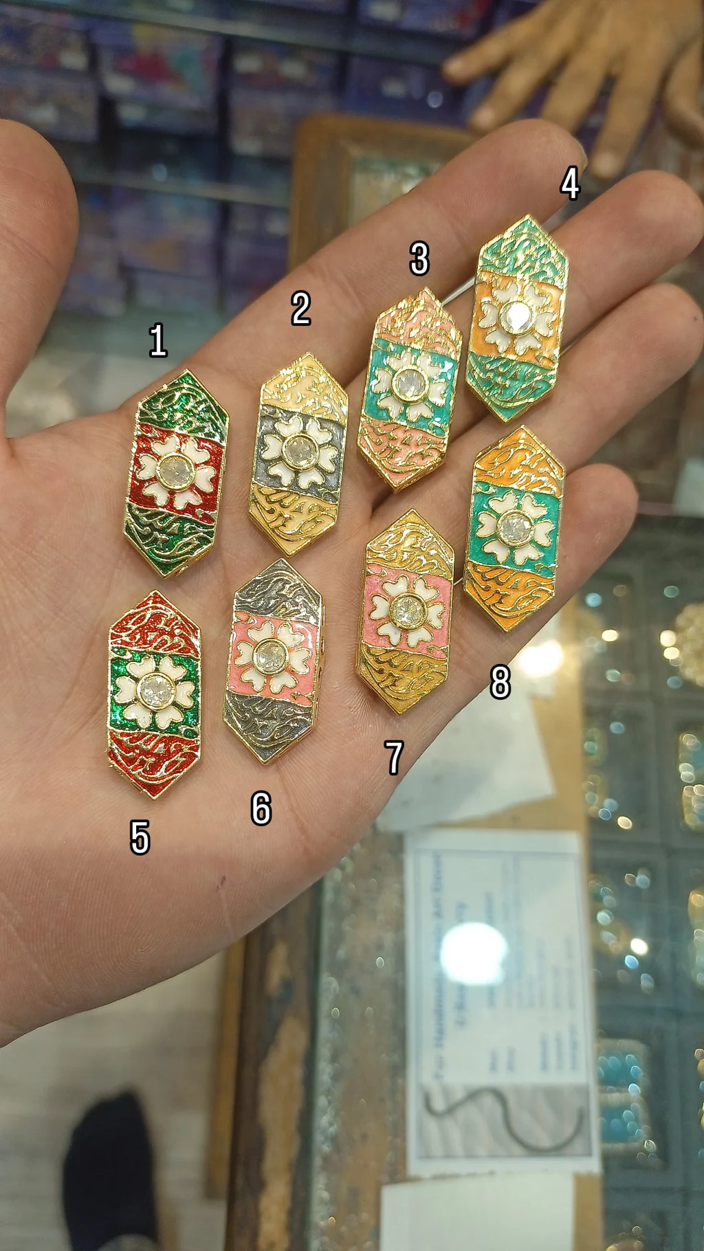 Premium polki Meena kundan || 1 pcs - 6 pcs packing ||