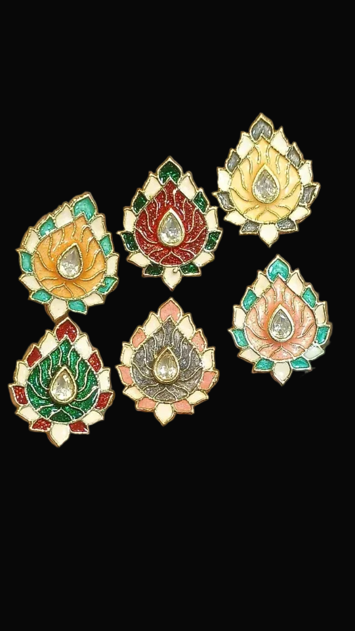 Premium polki Meena kundan || 1 pcs - 6 pcs packing ||