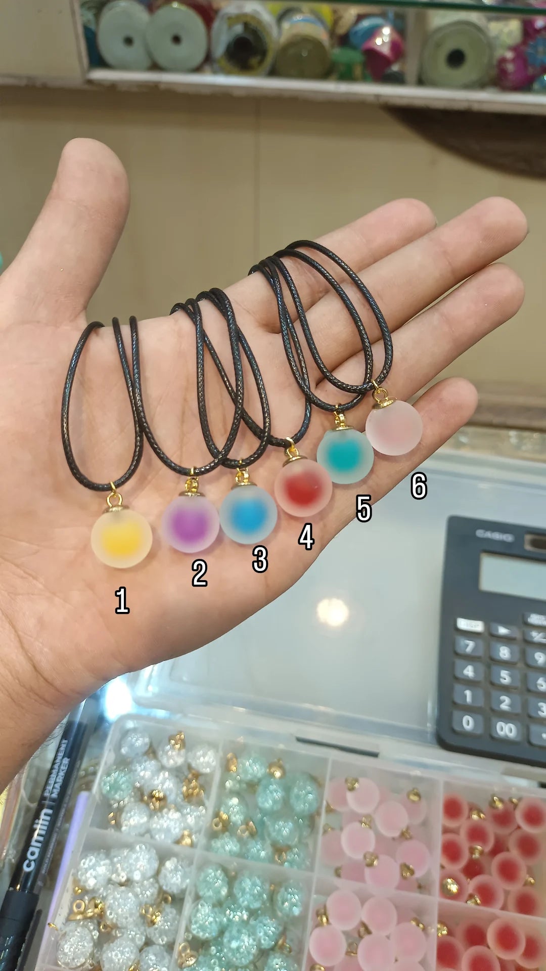 Bead in bead charm || 6 colour available||