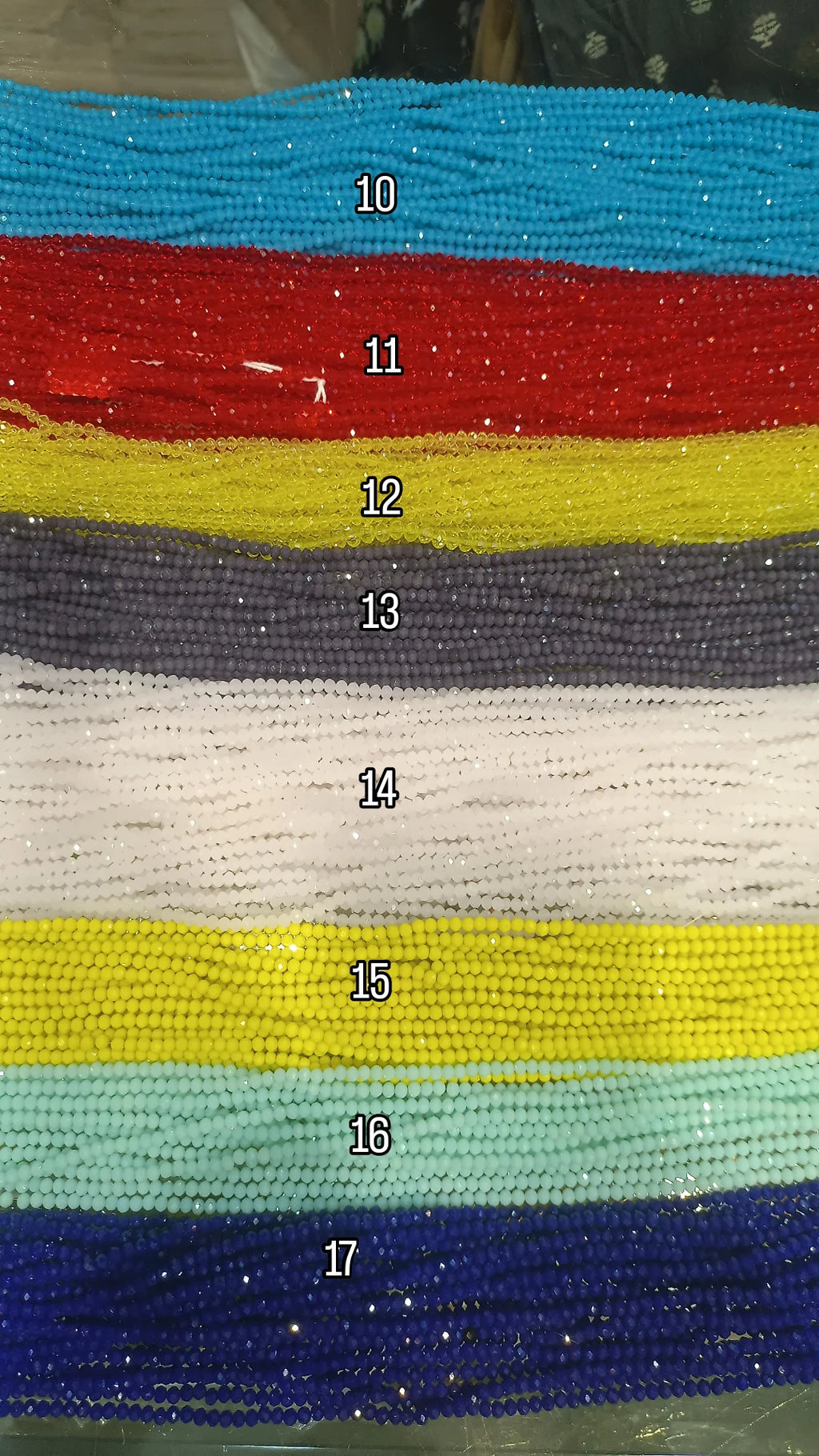 4mm glass crystal lines || 5 line - 10 line packing || 21 colour ||