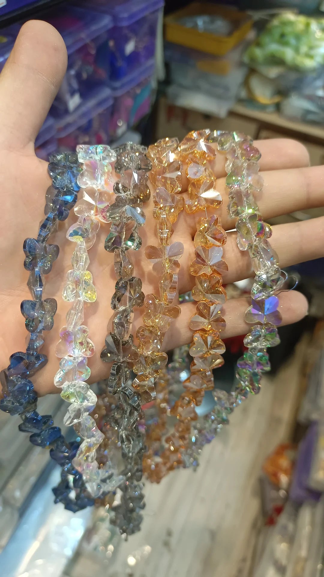 Premium butterfly crystal || 60 beads in a strand || 6 colours available ||