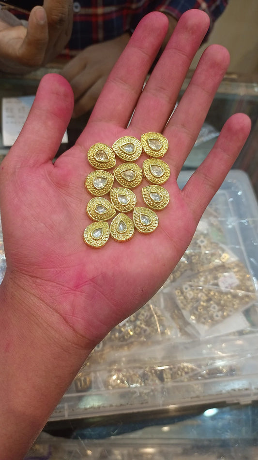 Premium golden foil kundan|| 6 pcs - 12 pcs pack || Anti tarnish ||
