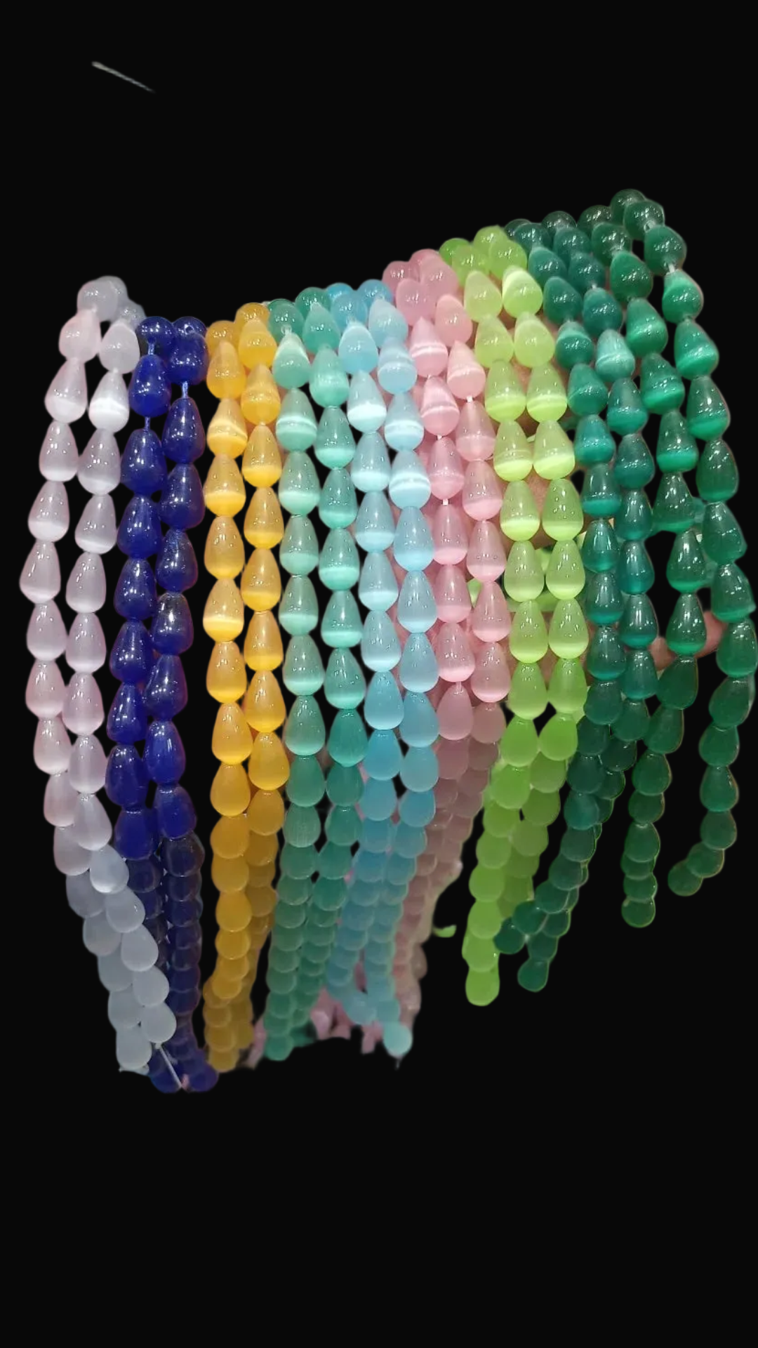 Premium monalisa drop beads || 31 beads in 1 line || 9 colours ||