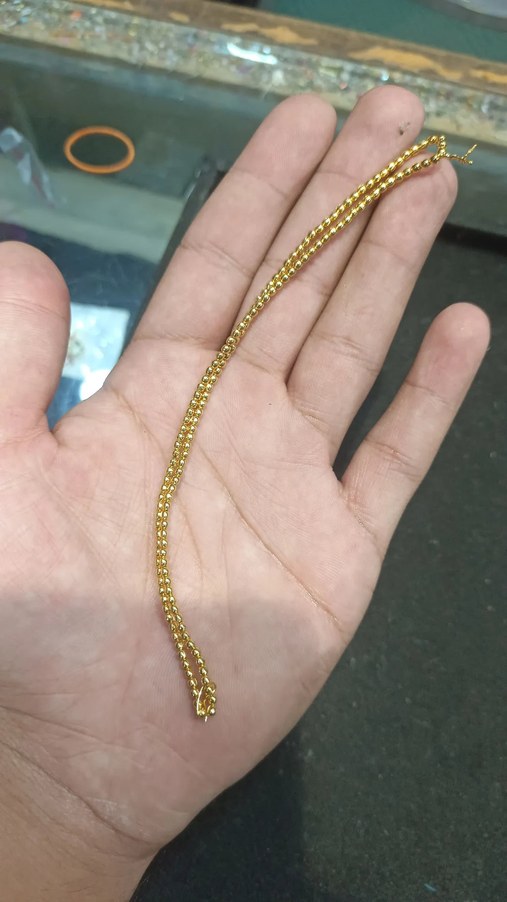 0no. Beads || Anti tarnish golden beads || 1 strand to 50 strand packing || Raw materials||