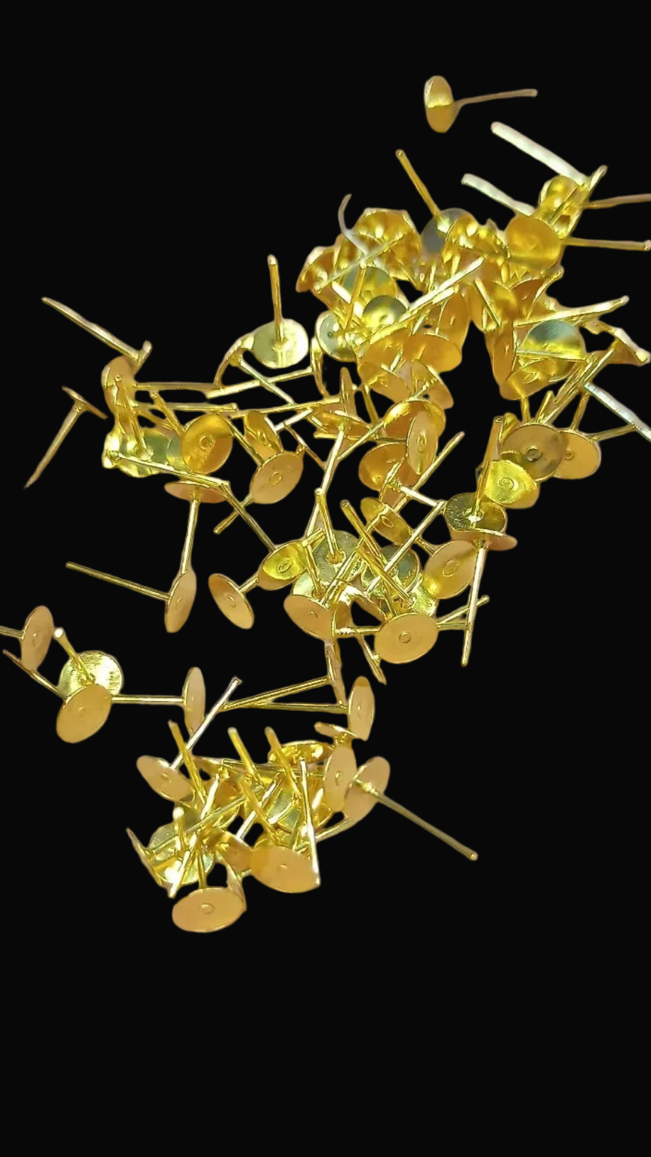Earring tops || Golden || 2 sizes || raw materials||
