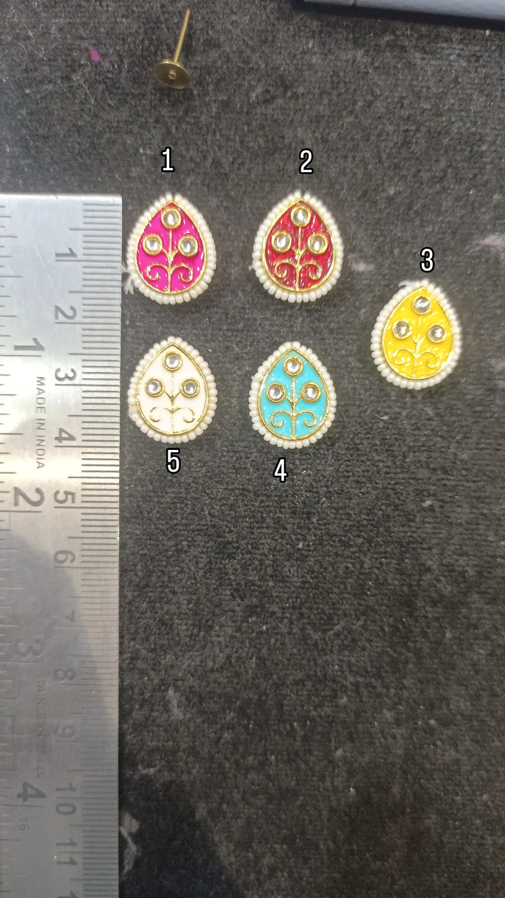 Meena kundan || 12 PCS PACK || 5 colours ||
