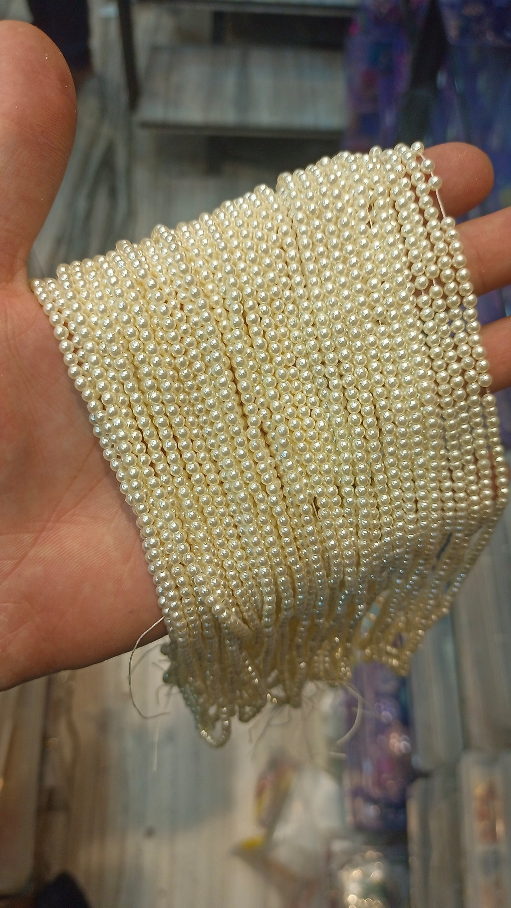 3mm Double coated pearls || 1 bunch - 5 bunch packing || 1 bunch - 1200 beads ||