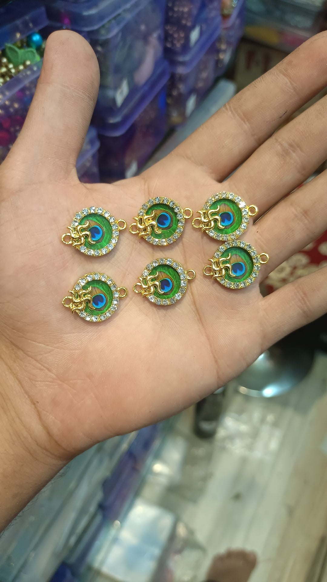 Ad peacock pendant || 6 pcs and 12 pcs pack ||