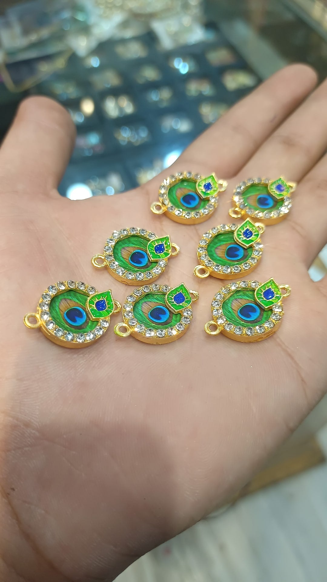 Peacock rakhi pendant || 6 pcs and 12 pcs pack ||