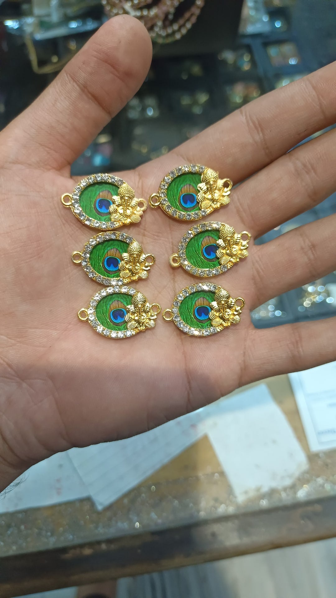 Peacock rakhi pendant || 6 pcs and 12 pcs pack ||