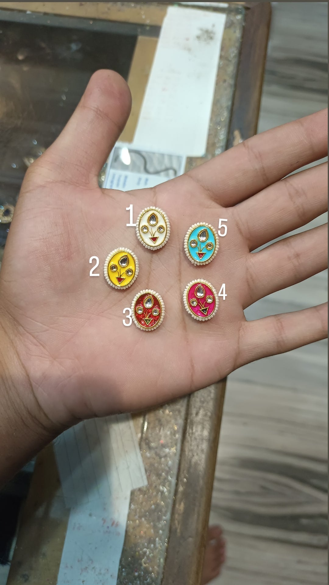 Meena kundan || 6 pcs and 12 pcs pack ||