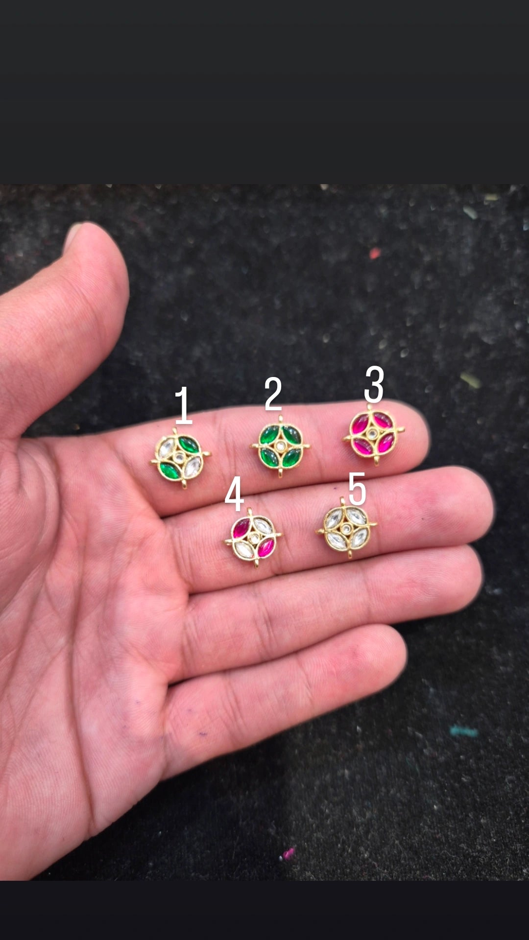 Jadau kundan|| 1 piece and 6 piece back