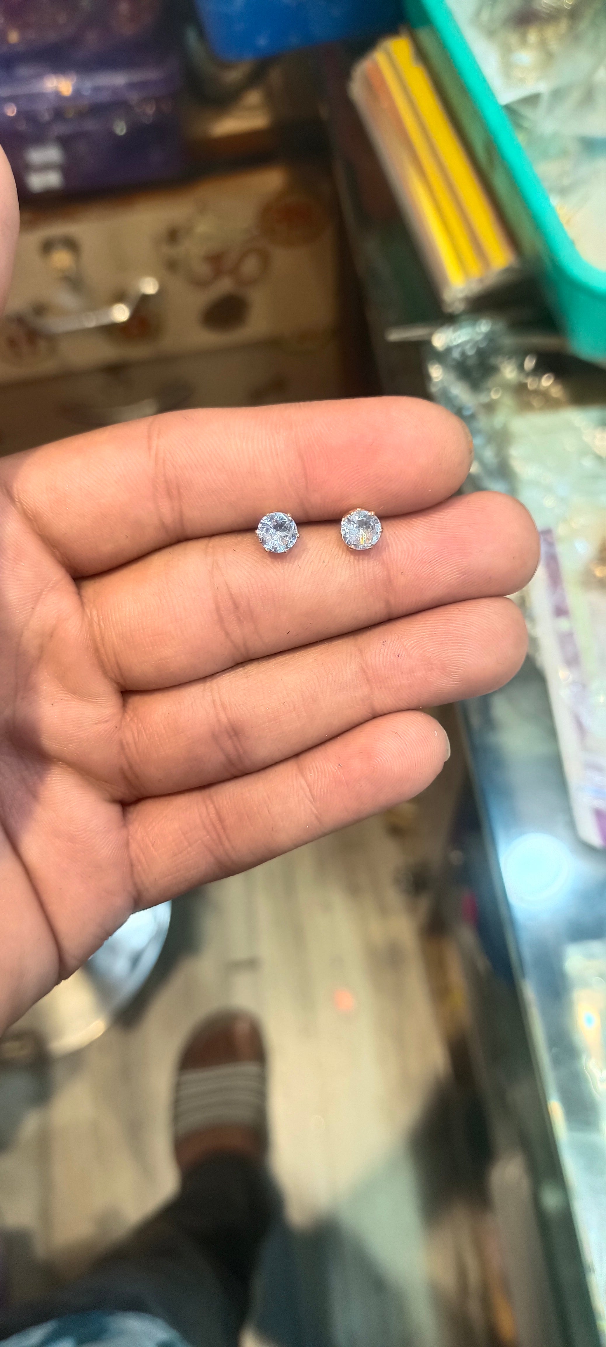 Cz stone tops || 3 pair - 6 pair packing ||