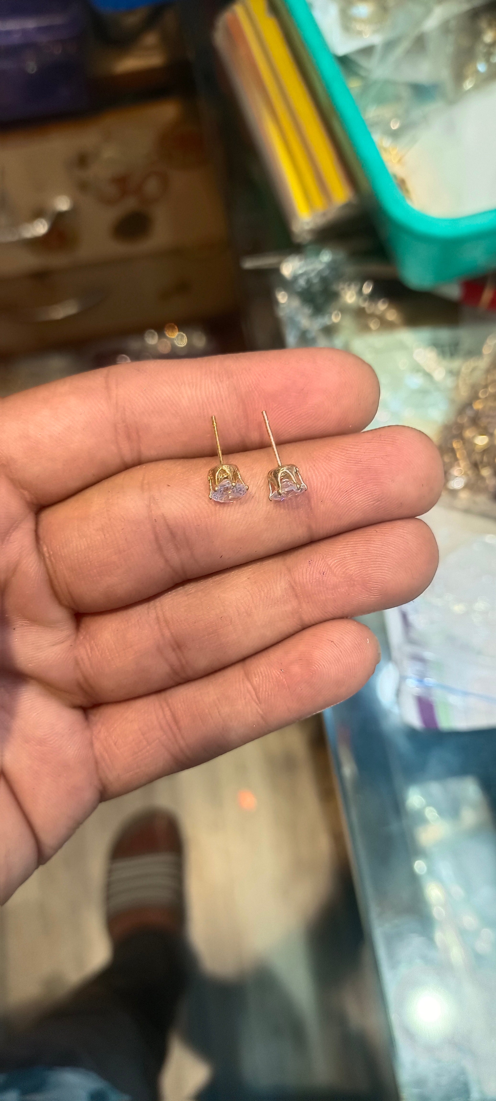 Cz stone tops || 3 pair - 6 pair packing ||