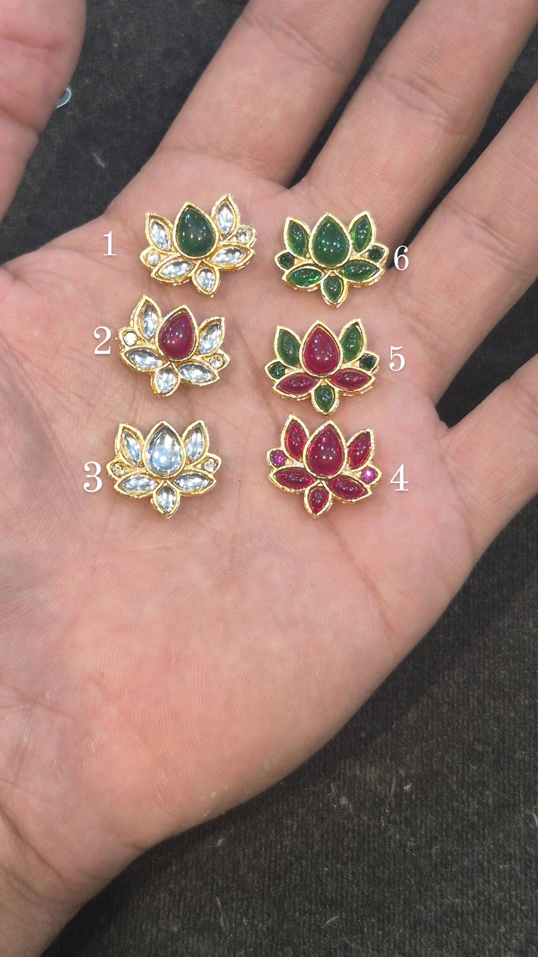 Meena kundan Lotus||12 piece pack||