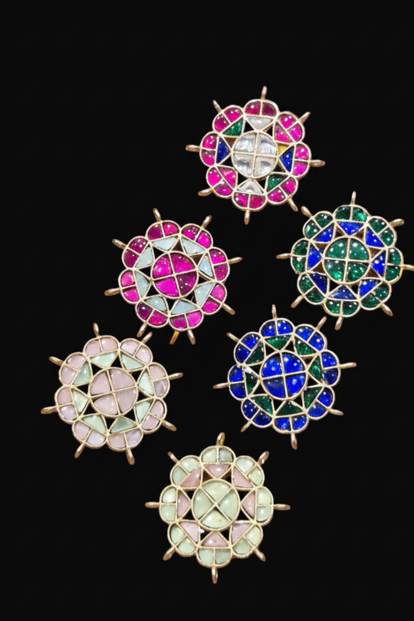 Jadau kundan|| 1 piece and 6 pieces pack||