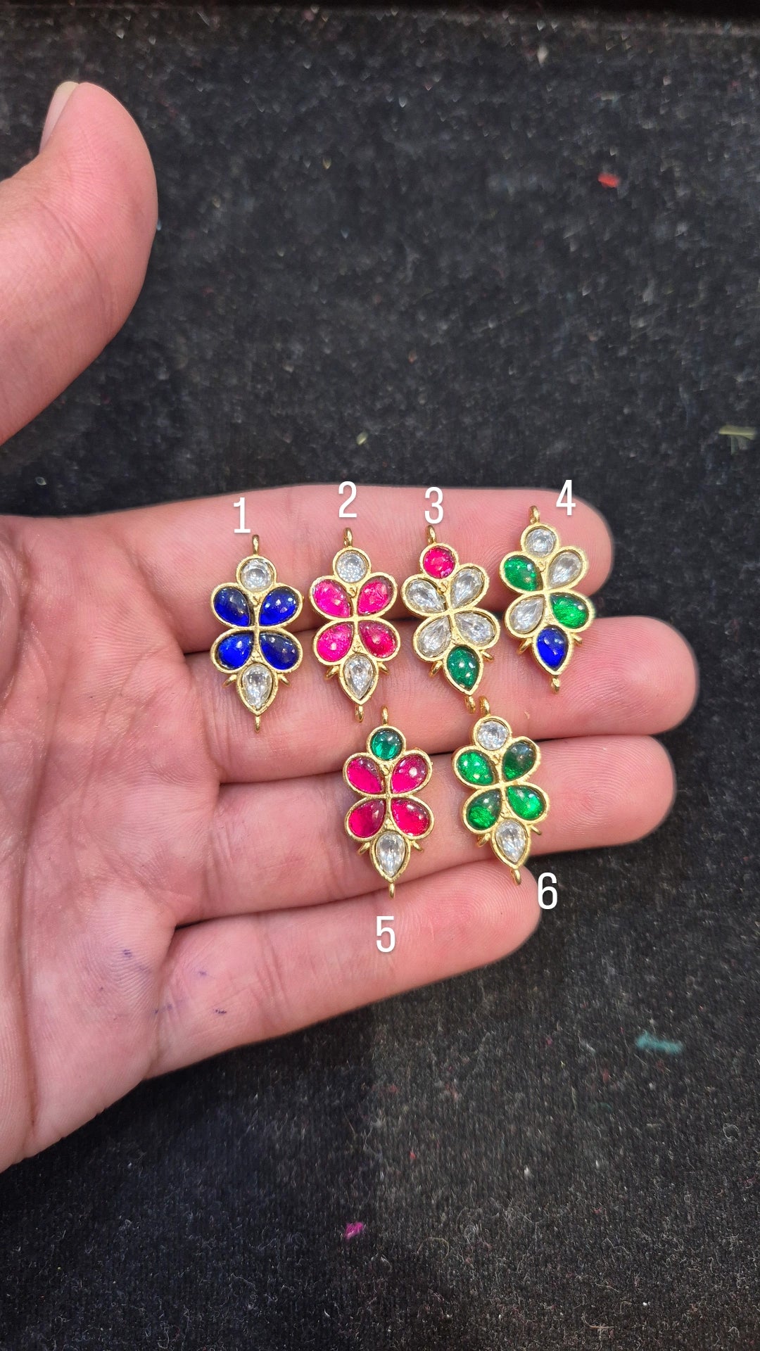 Jadau kundan|| 1 piece and 6 piece back