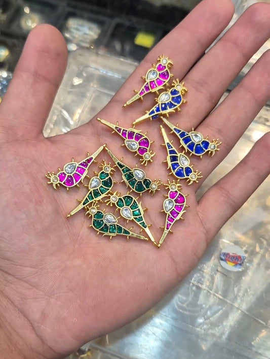 Jadau kundan birds || 1 piece and 6 piece pack ||