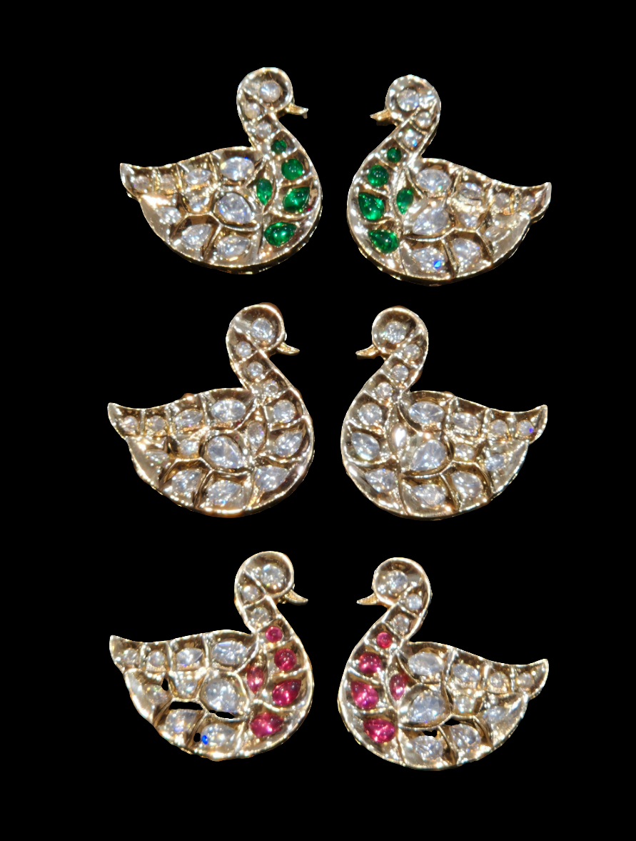 Polki duck pendant || 1 pair pack ||