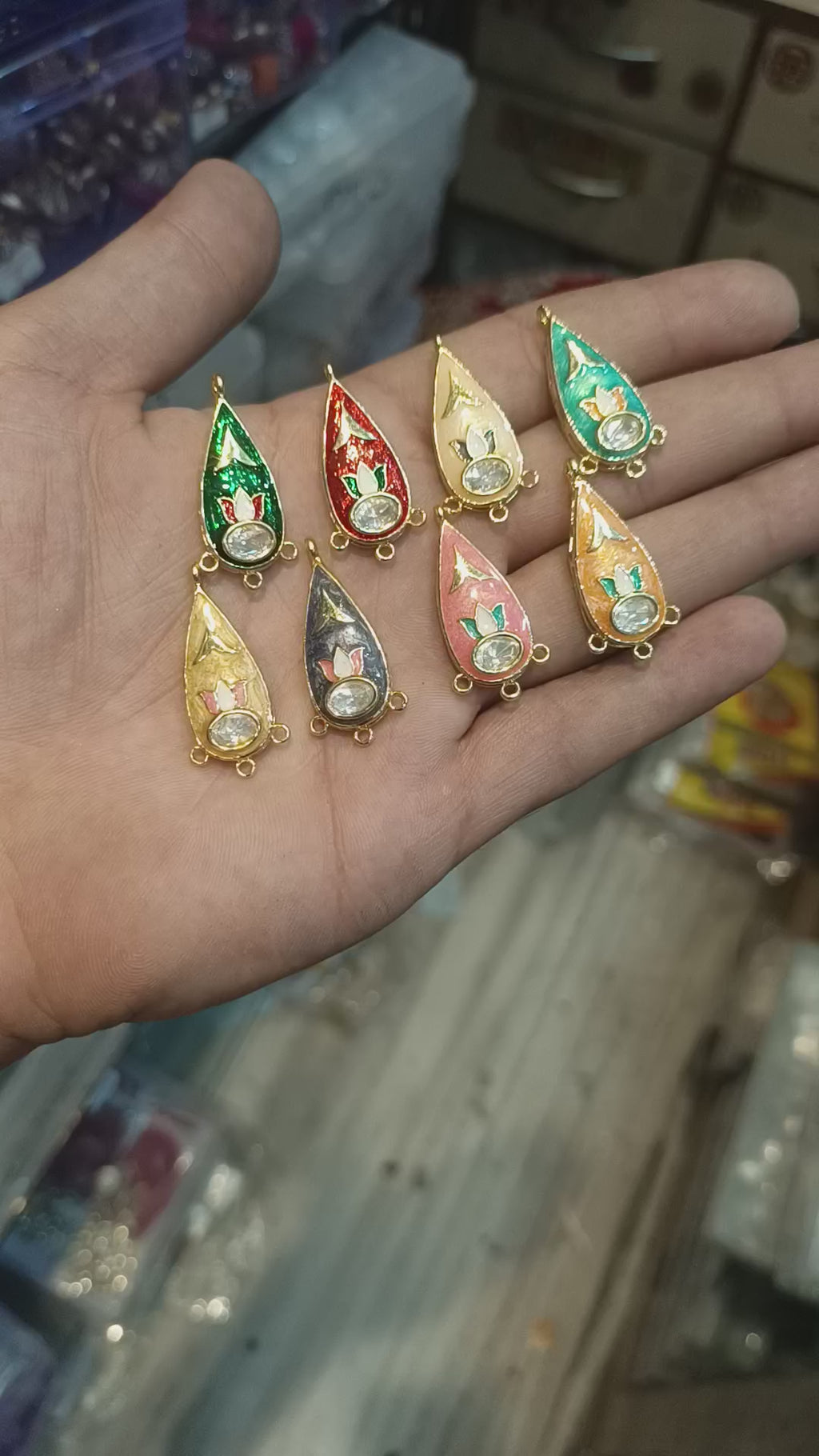 Premium polki Meena Tikde || 1 pcs - 6 pcs packing || Anti tarnish ||