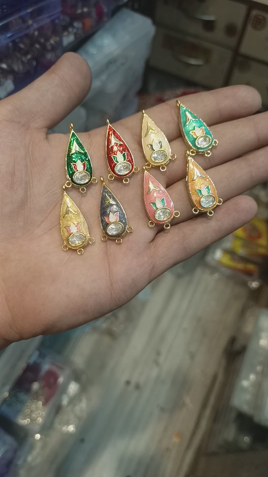 Premium polki Meena Tikde || 1 pcs - 6 pcs packing || Anti tarnish ||