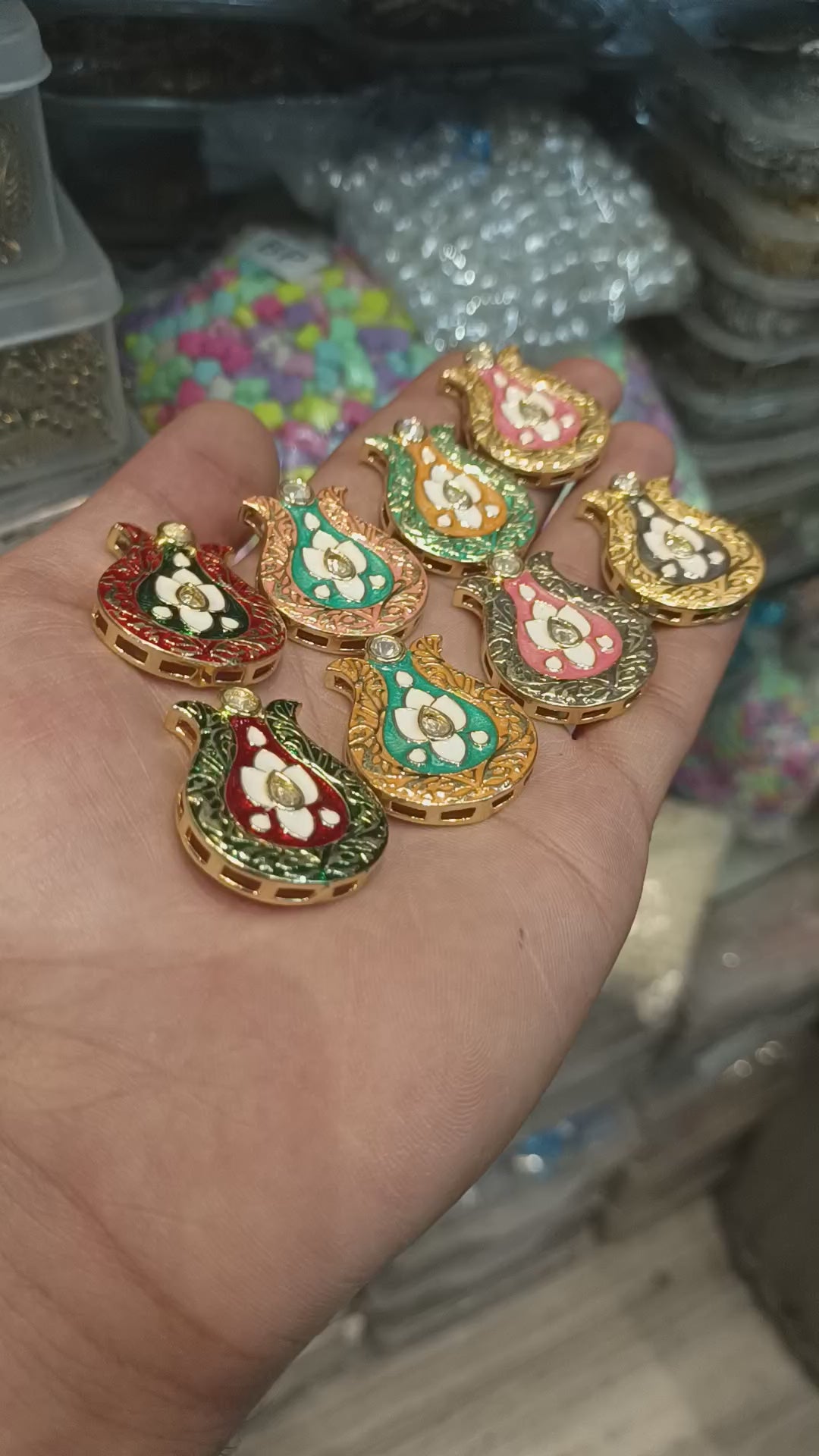 Premium polki Meena kundan || 1 pcs - 3 pcs packing ||