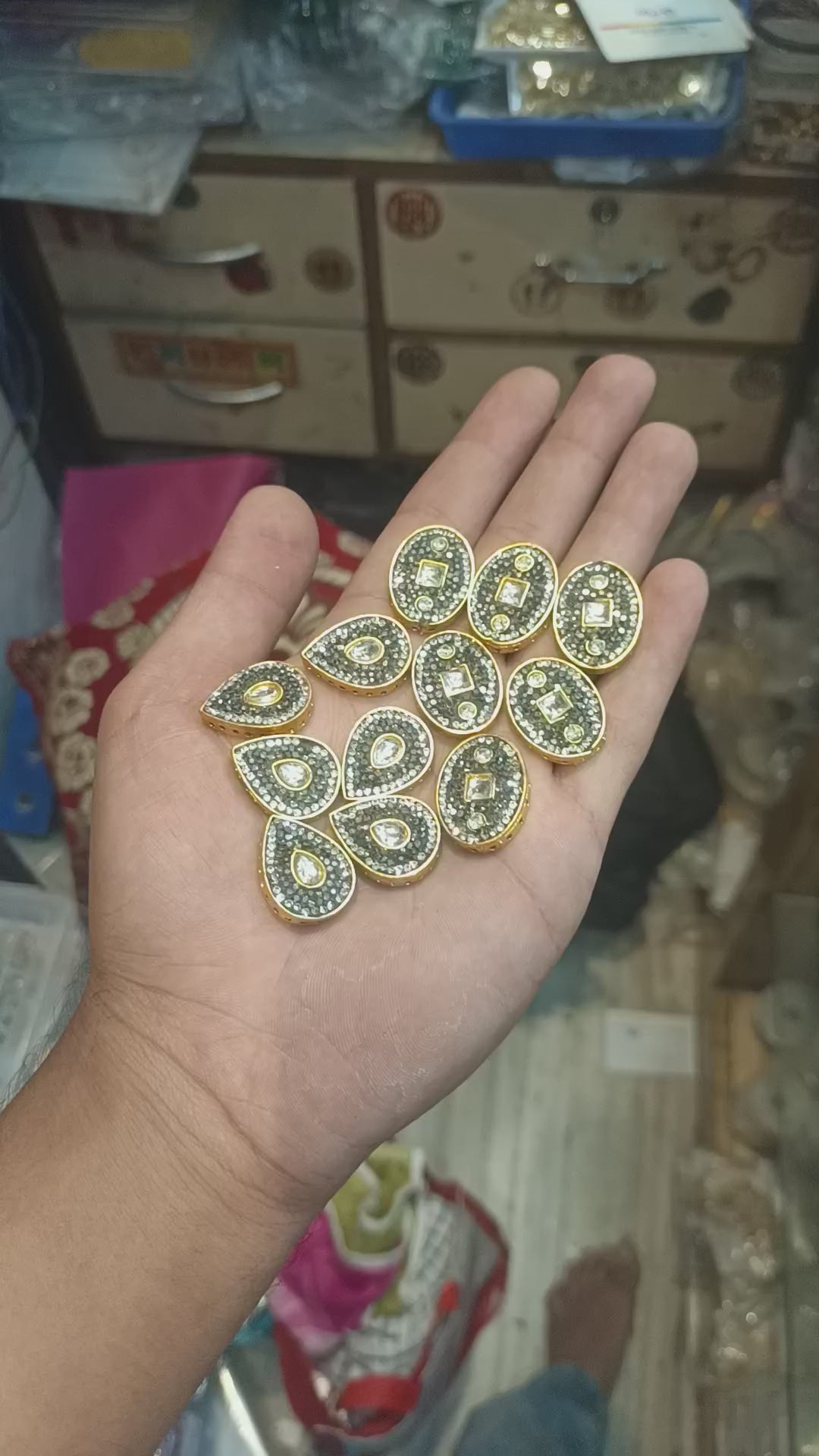 Ad kundan || 1 - 12 pcs packing || anti tarnish ||
