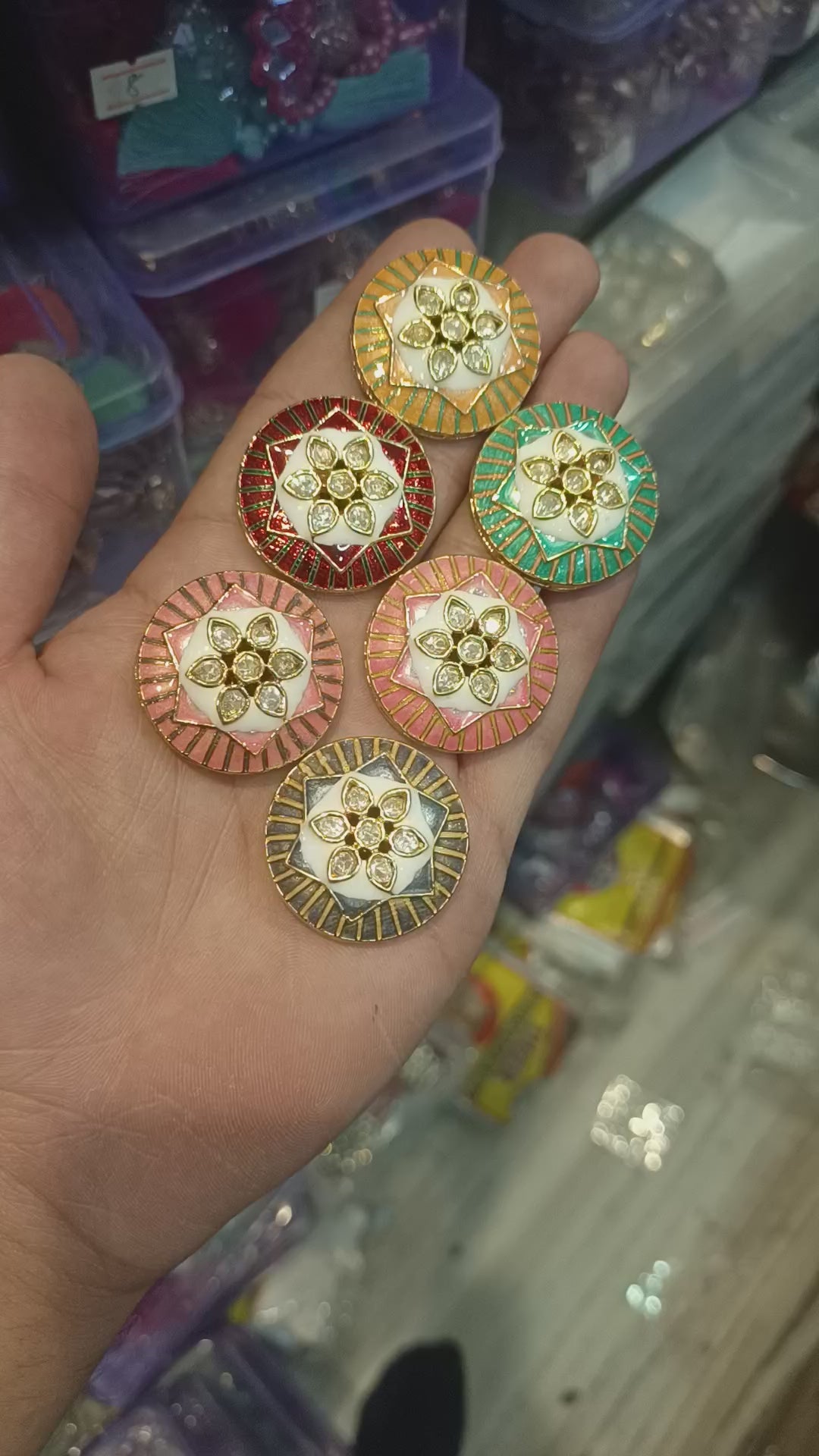 Premium polki Meena kundan || 1 pcs - 3 pcs packing ||