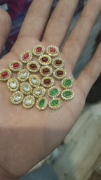 Premium oval kundan || 6 pcs - 12 pcs packing ||