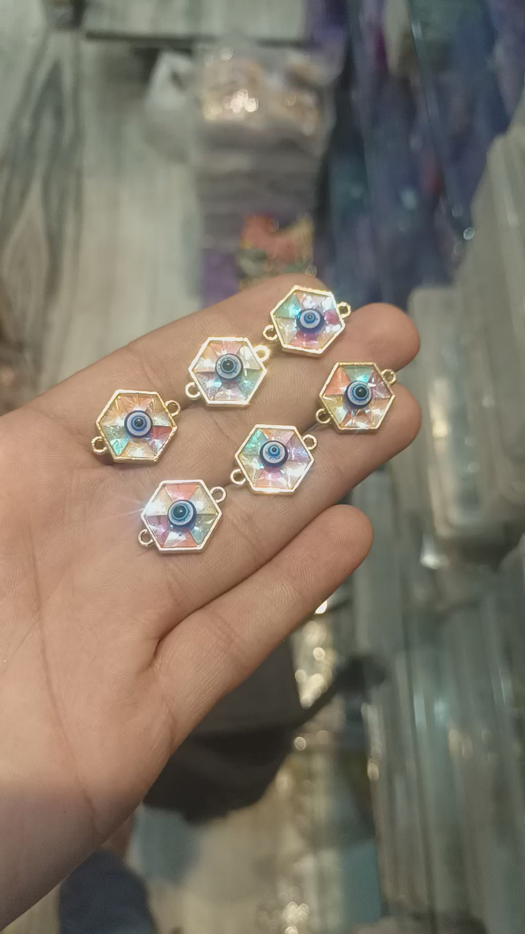 Evil eye charm || 6 pcs packing ||