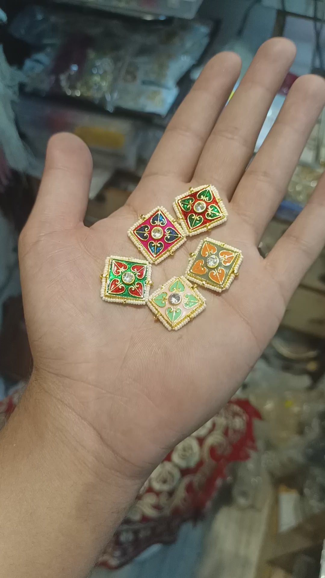 Meena ad kundan || 1 - 6 pcs packing ||