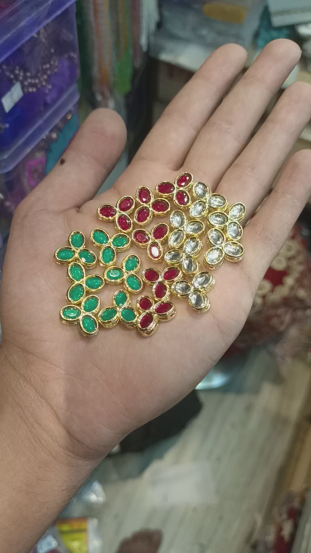 Kundan || 12 pcs packing || 3 colours available ||