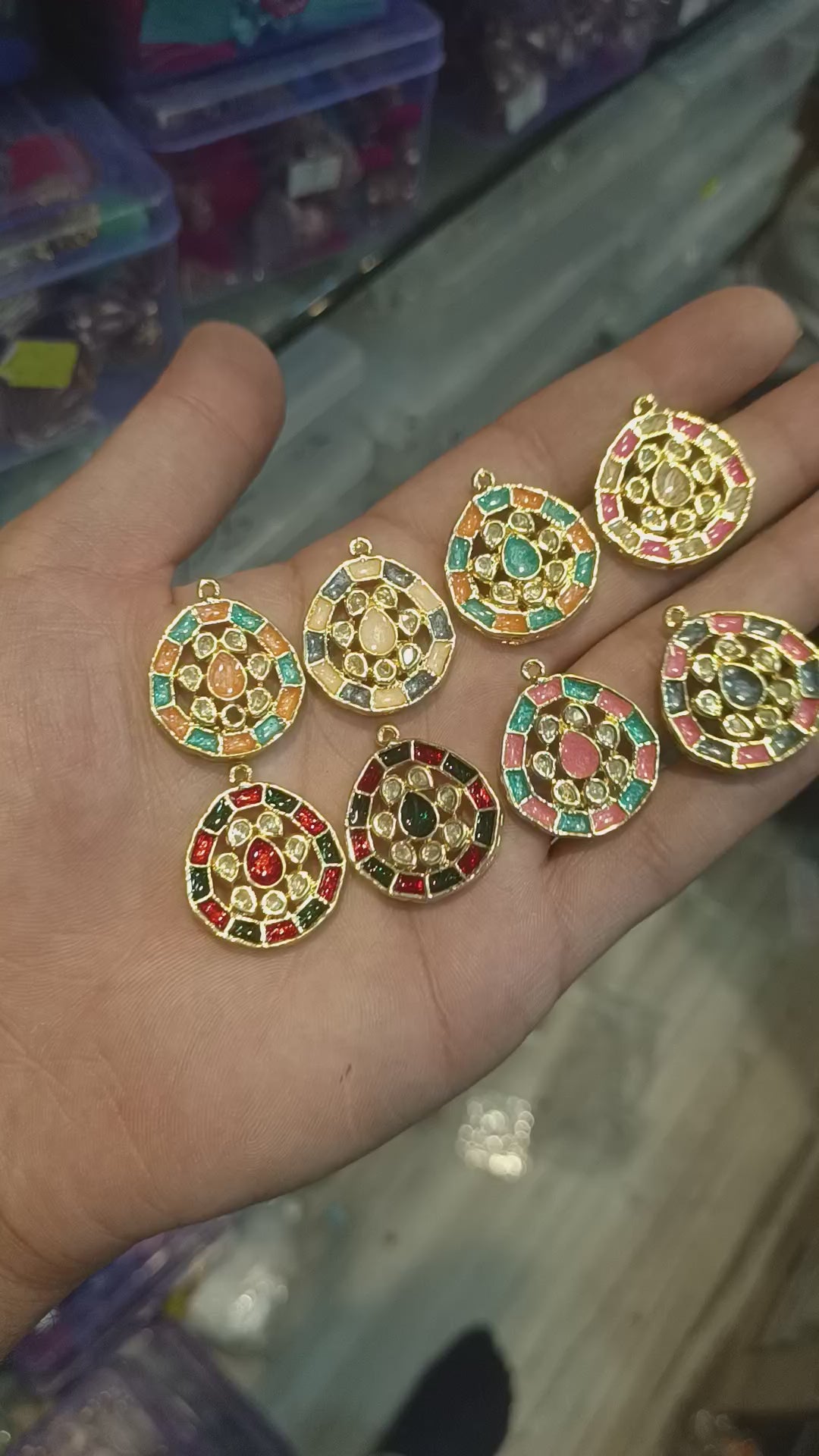 Premium polki Meena kundan || 1 pcs - 6 pcs packing ||