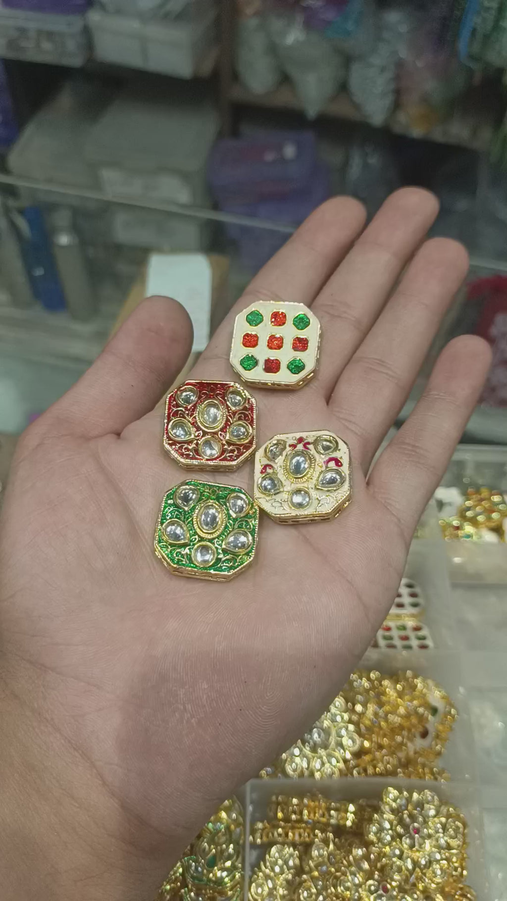 Meena kundan || 6 - 12 pcs pack ||