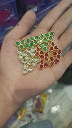 Triangle Kundan || 12 pcs packing || 3 colours available ||