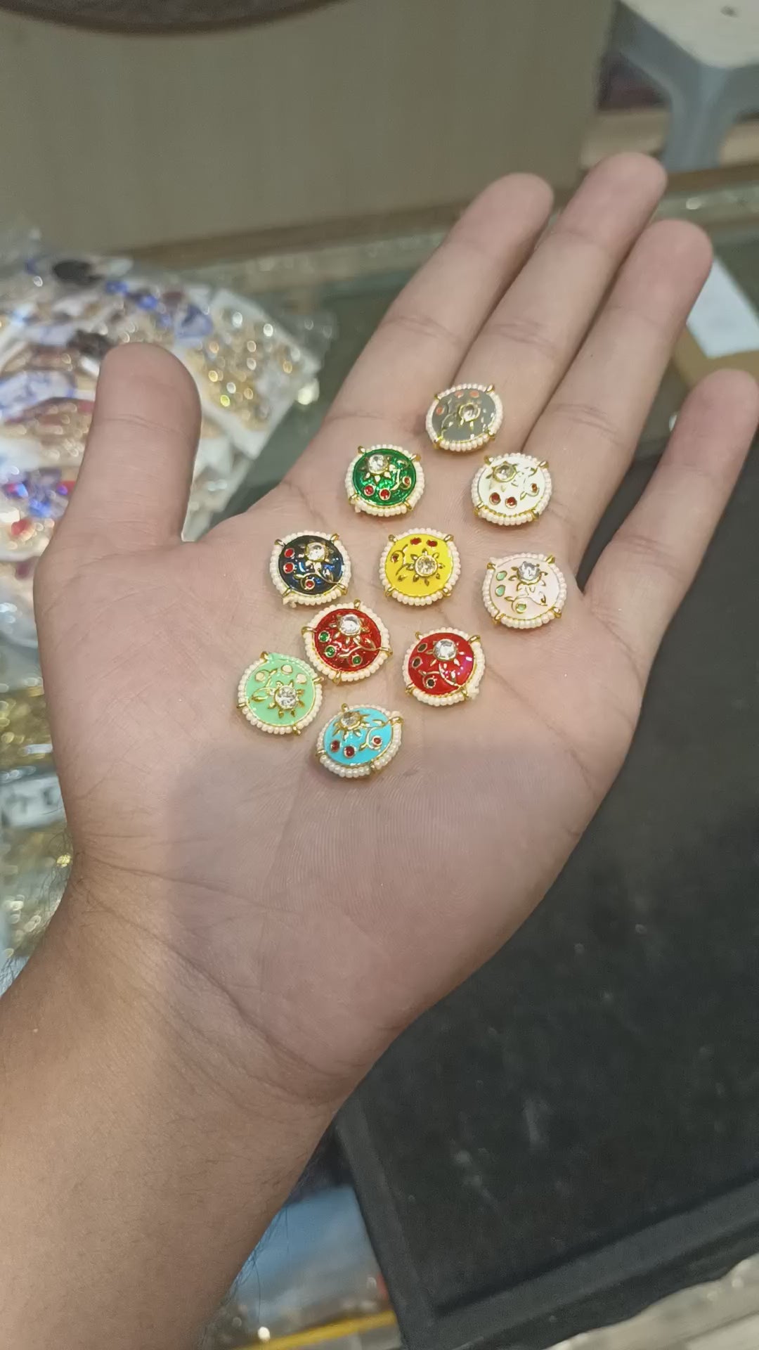 Meena ad kundan || 12 pcs packing ||