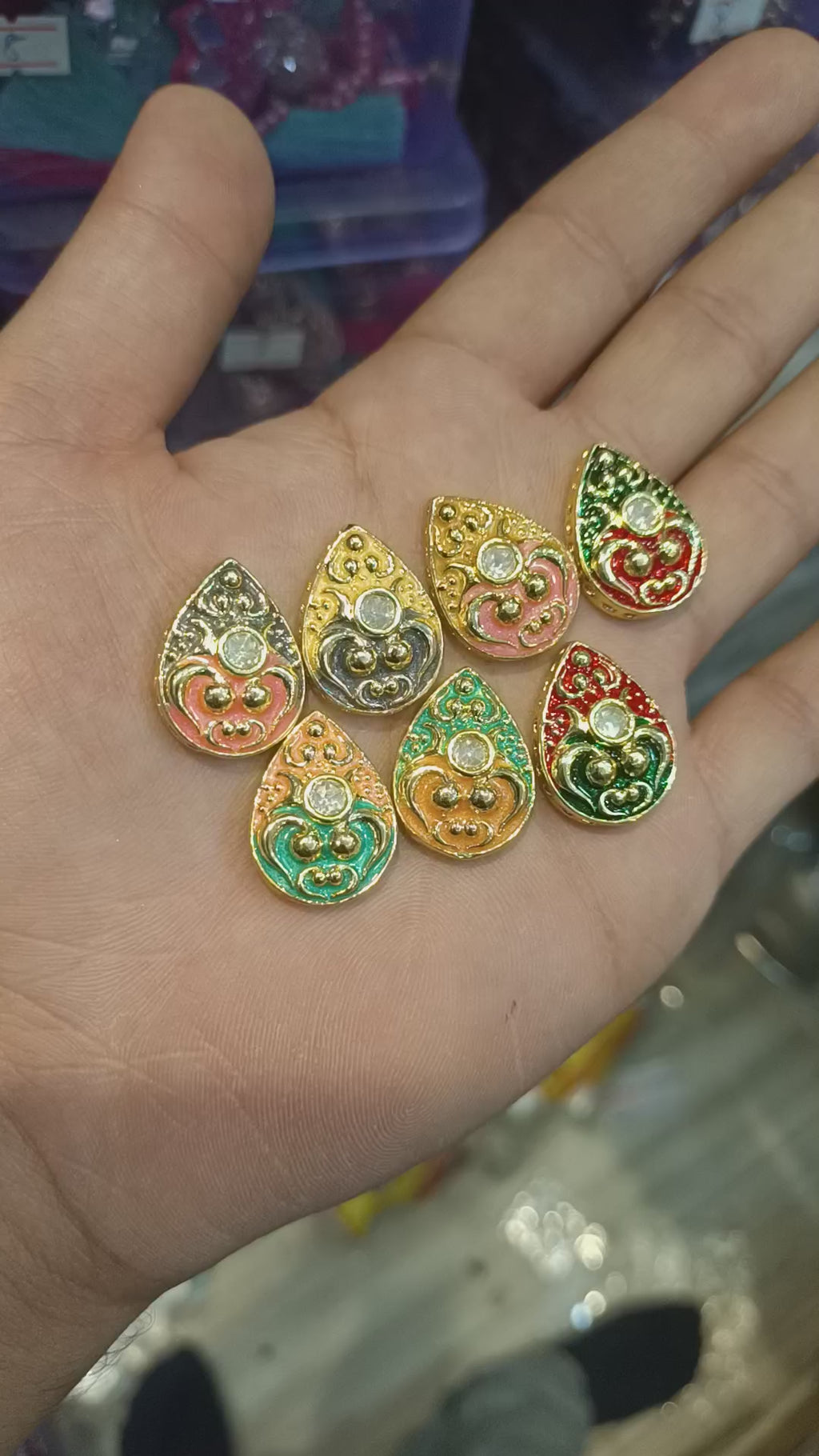 Premium Polki Meena kundan || 1 pcs - 6 pcs packing ||