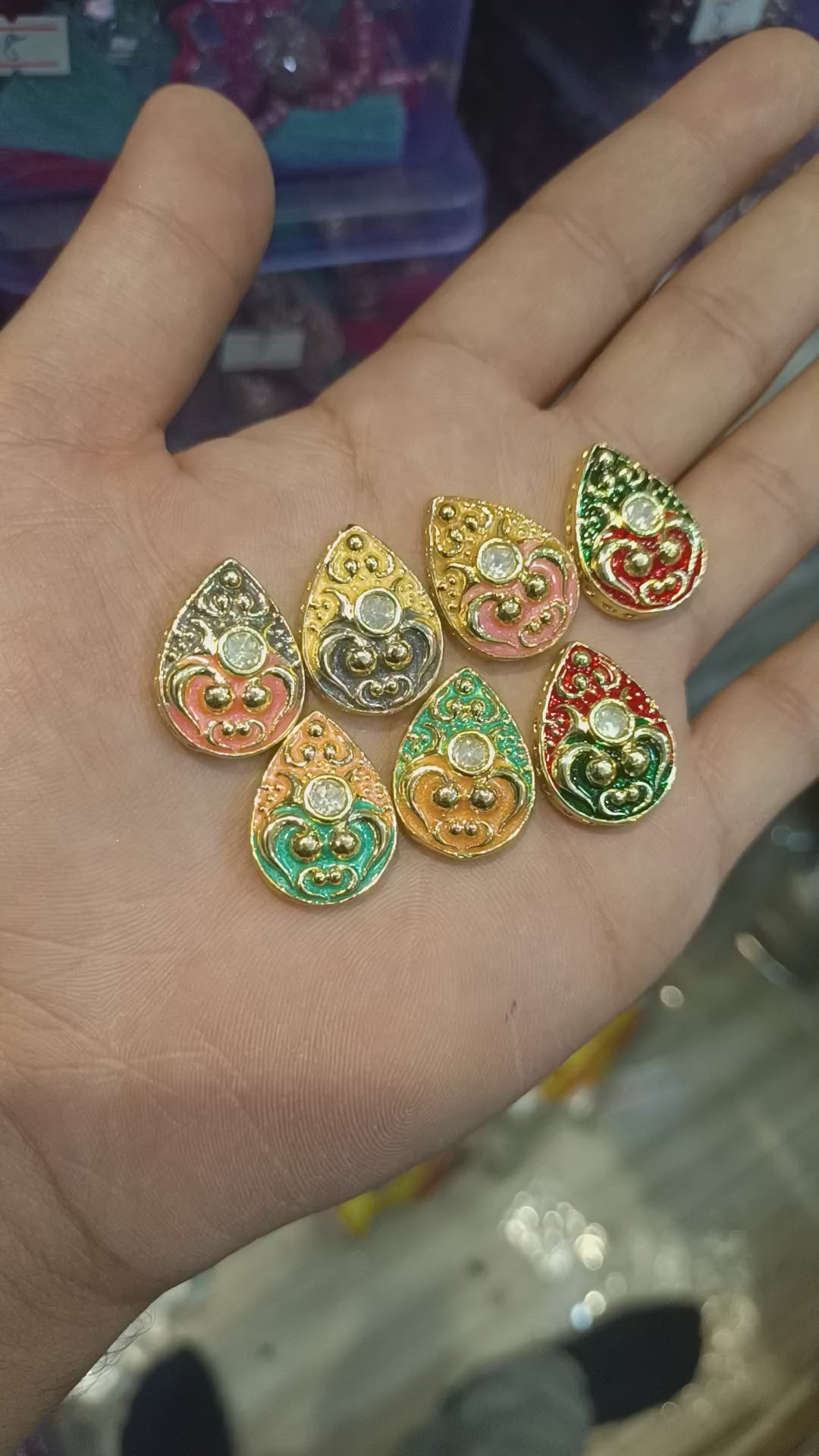 Premium Polki Meena kundan || 1 pcs - 6 pcs packing ||