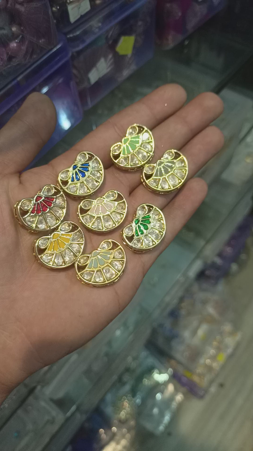 Premium Meena polki connector || 1 pcs - 3 pcs packing ||