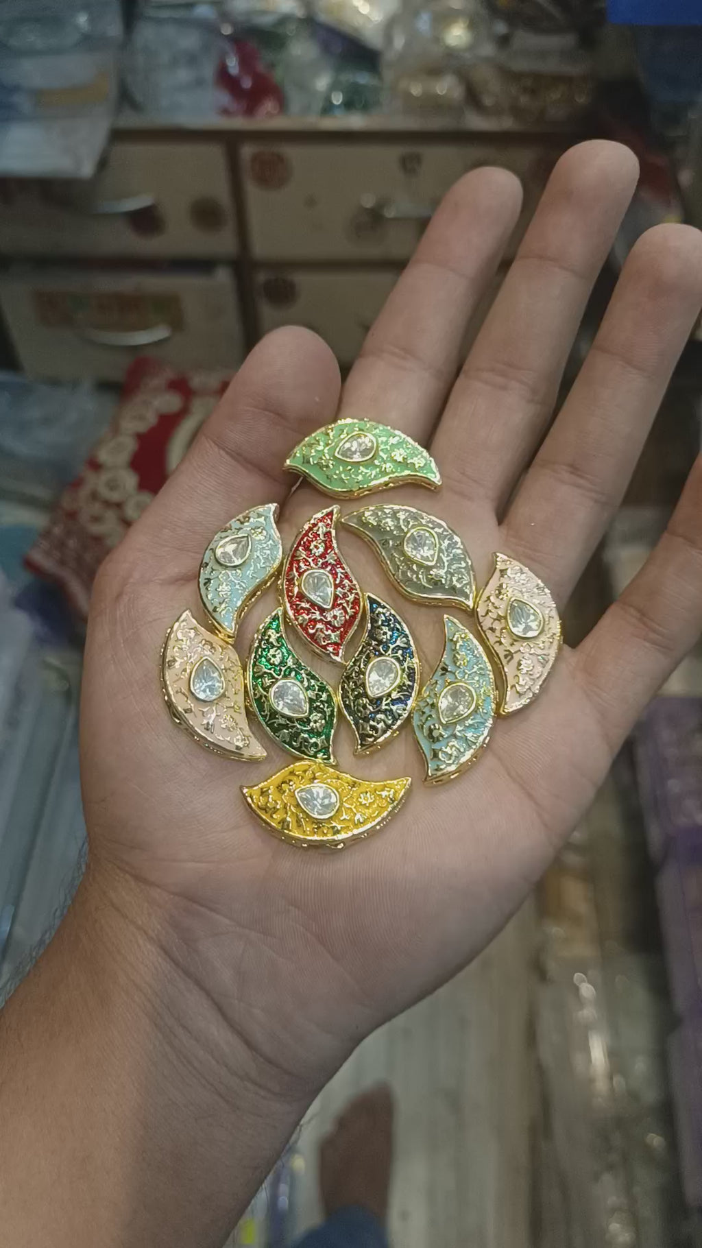 Premium Meena polki kundan