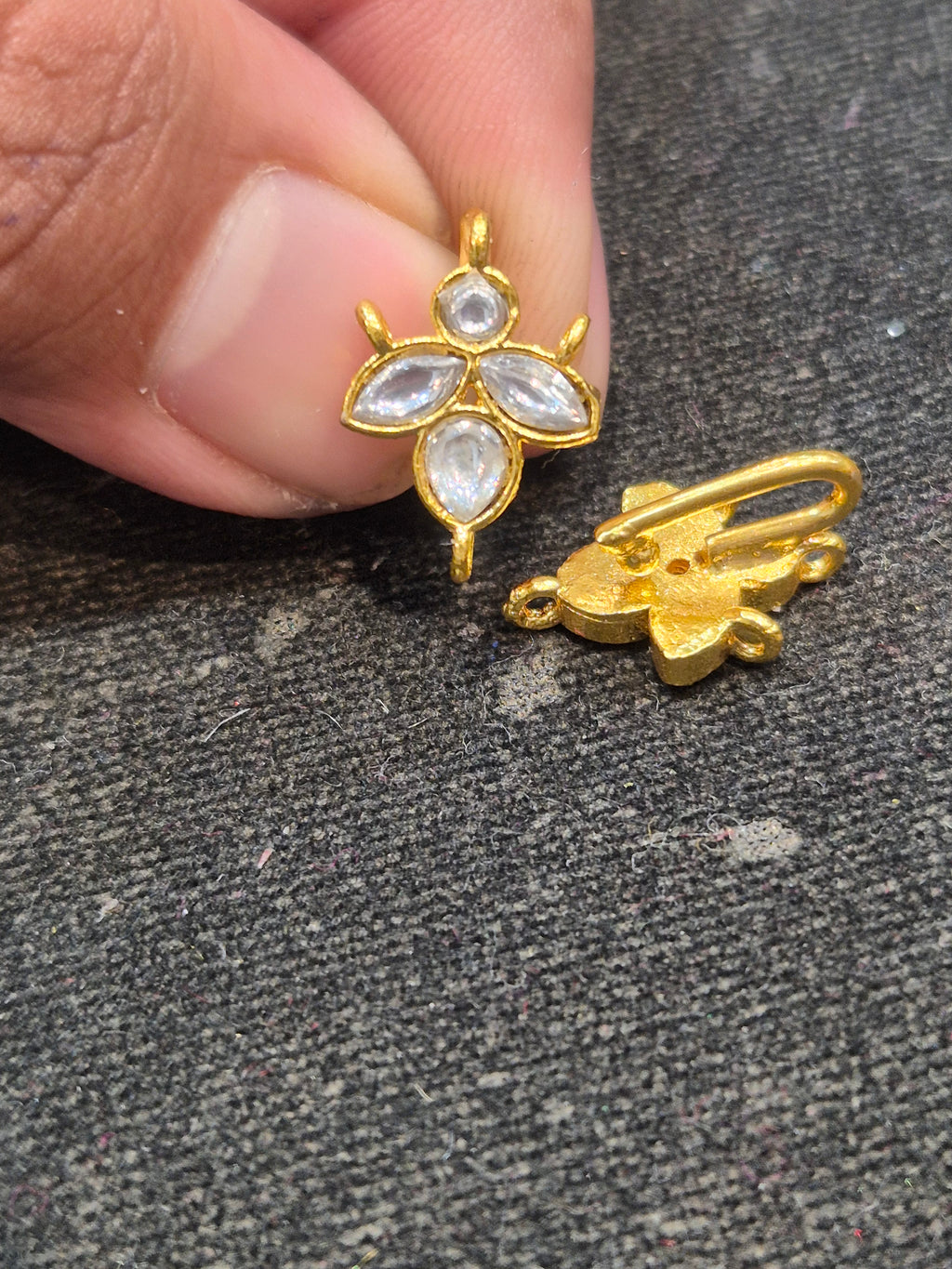 Jadau earcuffs  || 8 stones || 1 pair pack