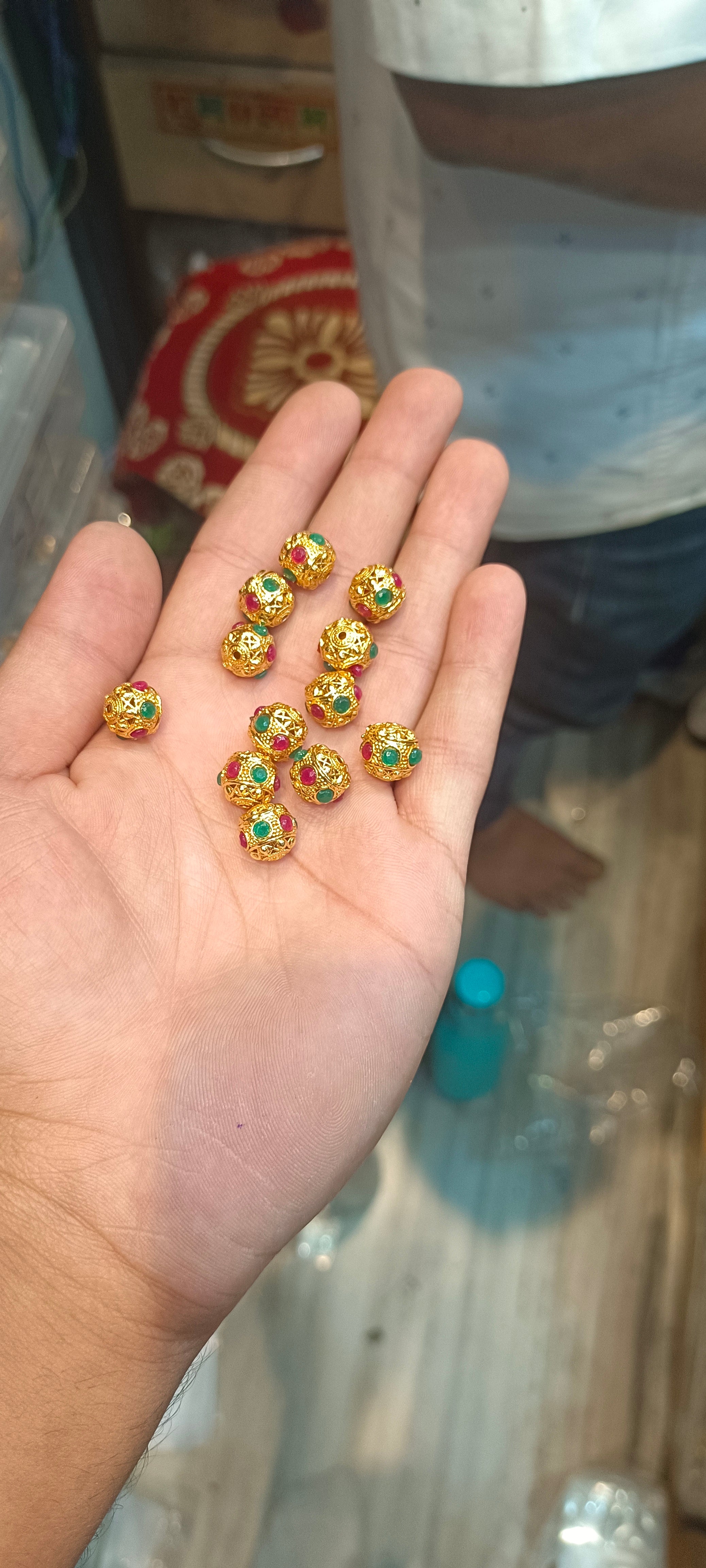 10mm brass balls|| anti tarnish || 12 pcs pack ||