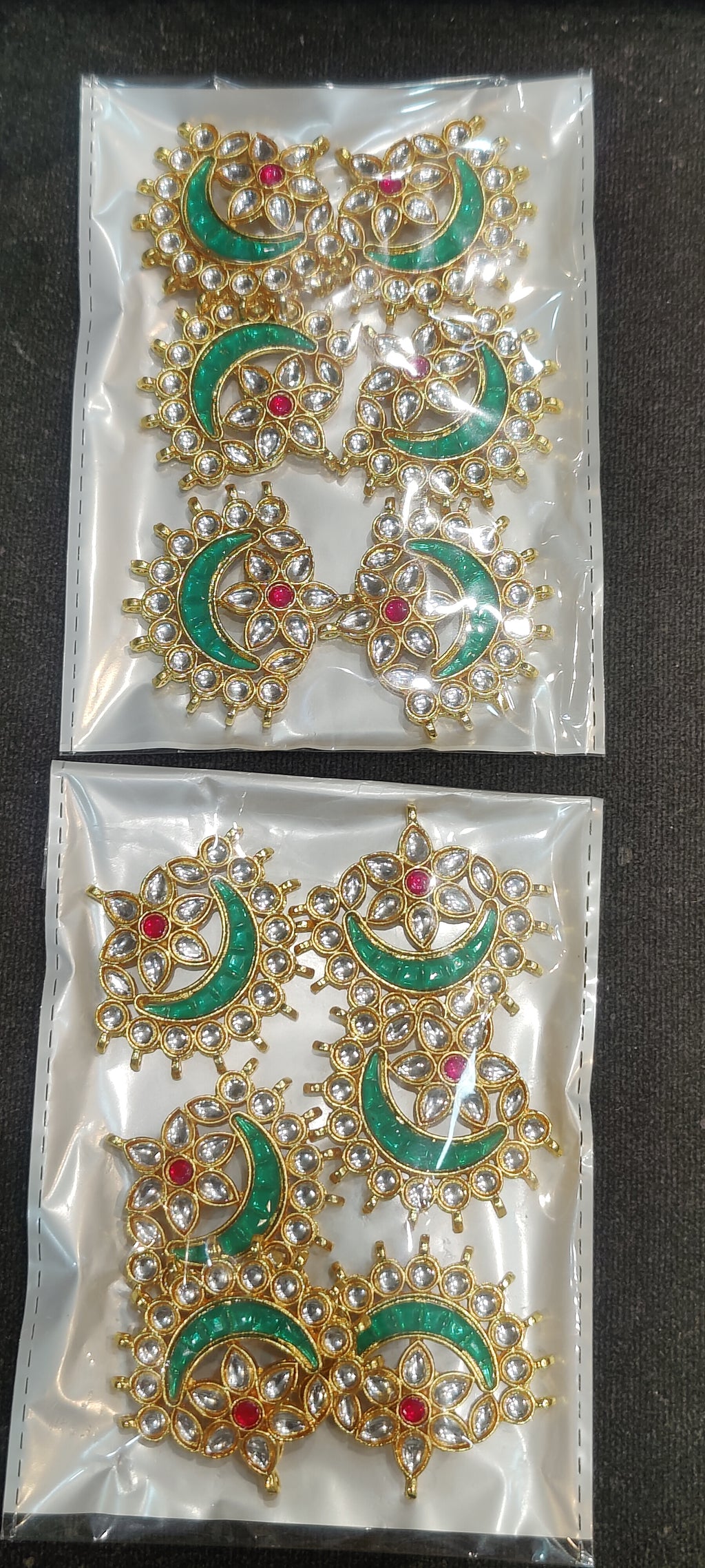 Meena Kundan Pendant || Six piece packing