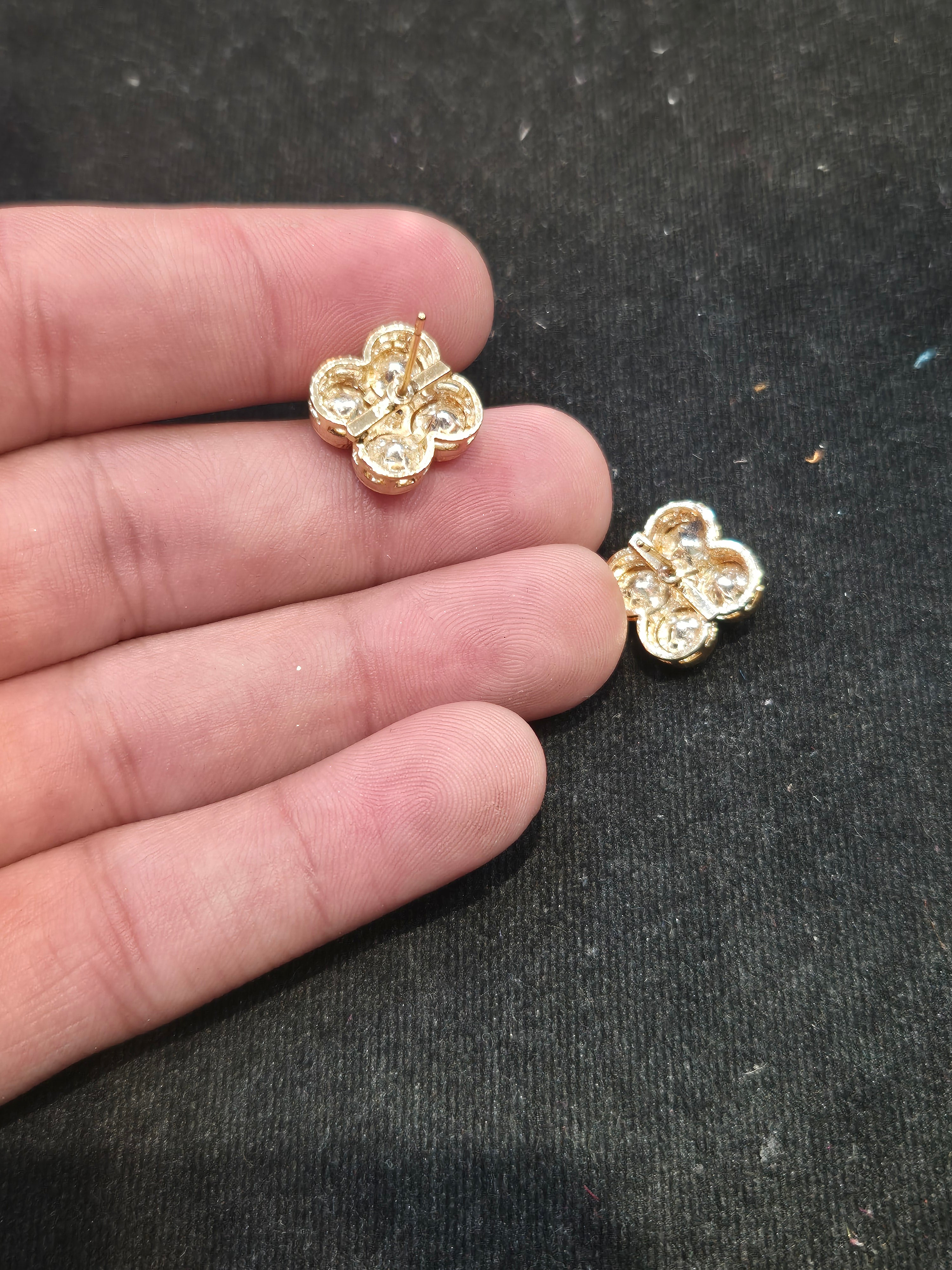 Polki tops 18k gold platted || 1 pair pack||