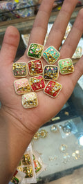 Meena Kundan pendants||  1 pcs 6 pcs back||