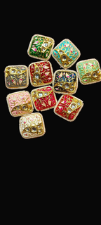 Meena Kundan pendants||  1 pcs 6 pcs back||