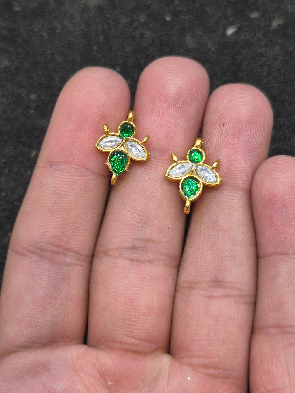 Jadau earcuffs || 8 stones || 1 pair pack