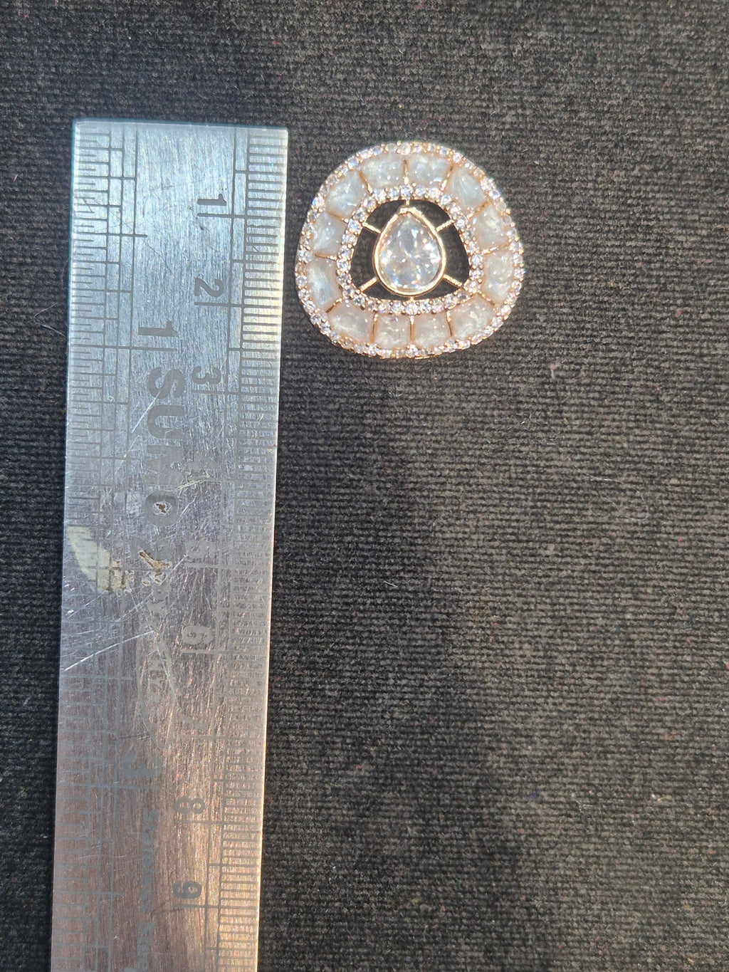 Moissanite pendant earring set || 1 set packing ||